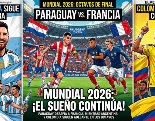 Mundial 2026: Paraguay desafía a Francia en un histórico duelo de octavos mientras Argentina y Colombia siguen en carrera